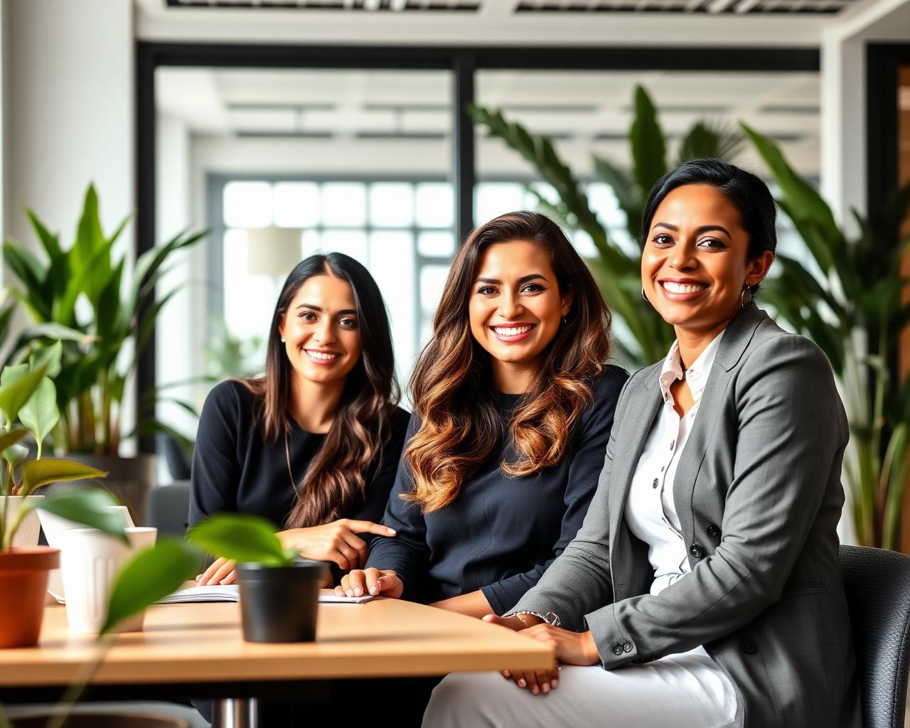 The three mothers who founded Wonders UAE, sitting together in a bright Dubai office